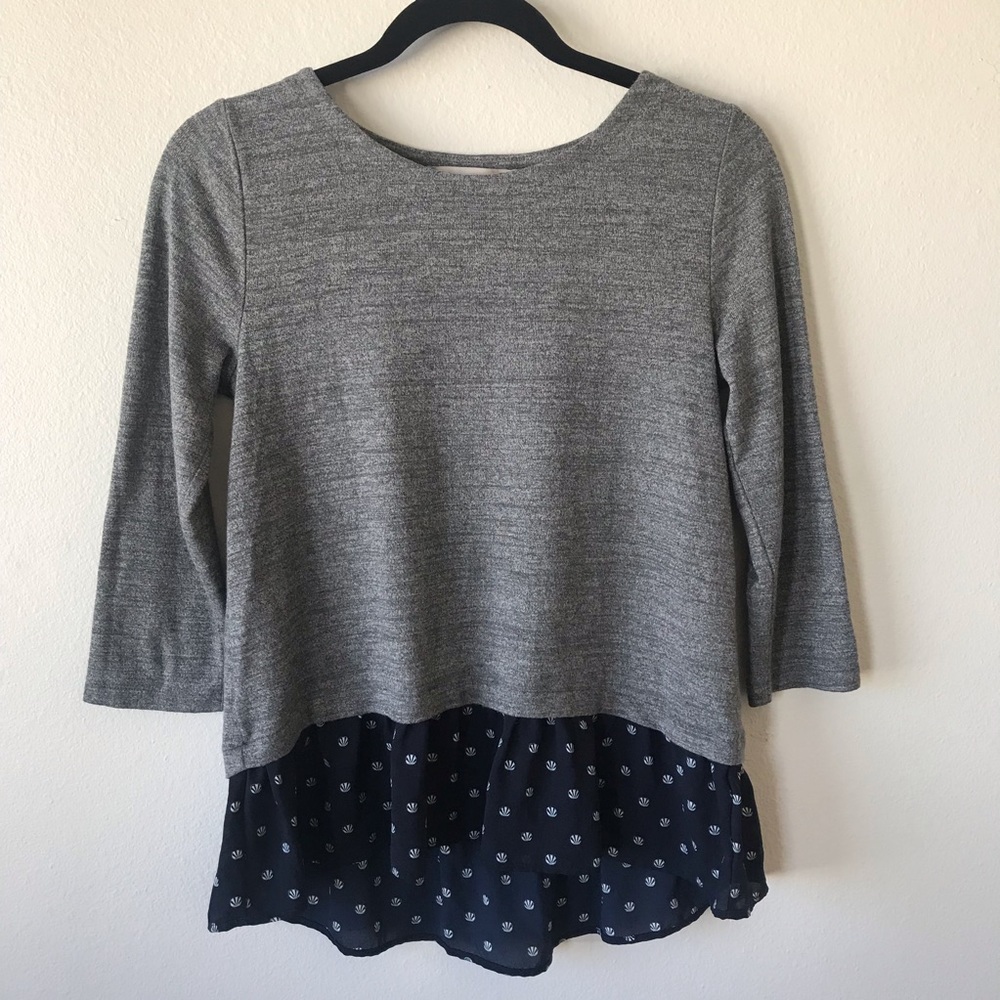 LOFT layered knitted top